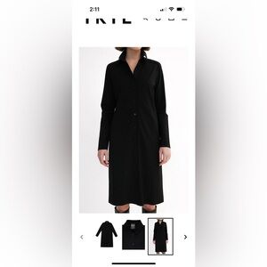IRIE WASH Black Long Sleeve Maxi Dress Small Womens European Luxury Brand